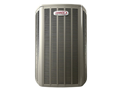 Unité extérieure de thermopompe centrale de marque Lennox modèle EL18XPV.