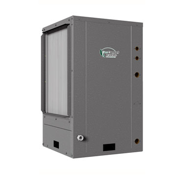 système géothermique gris avec logo Geoconfort visible