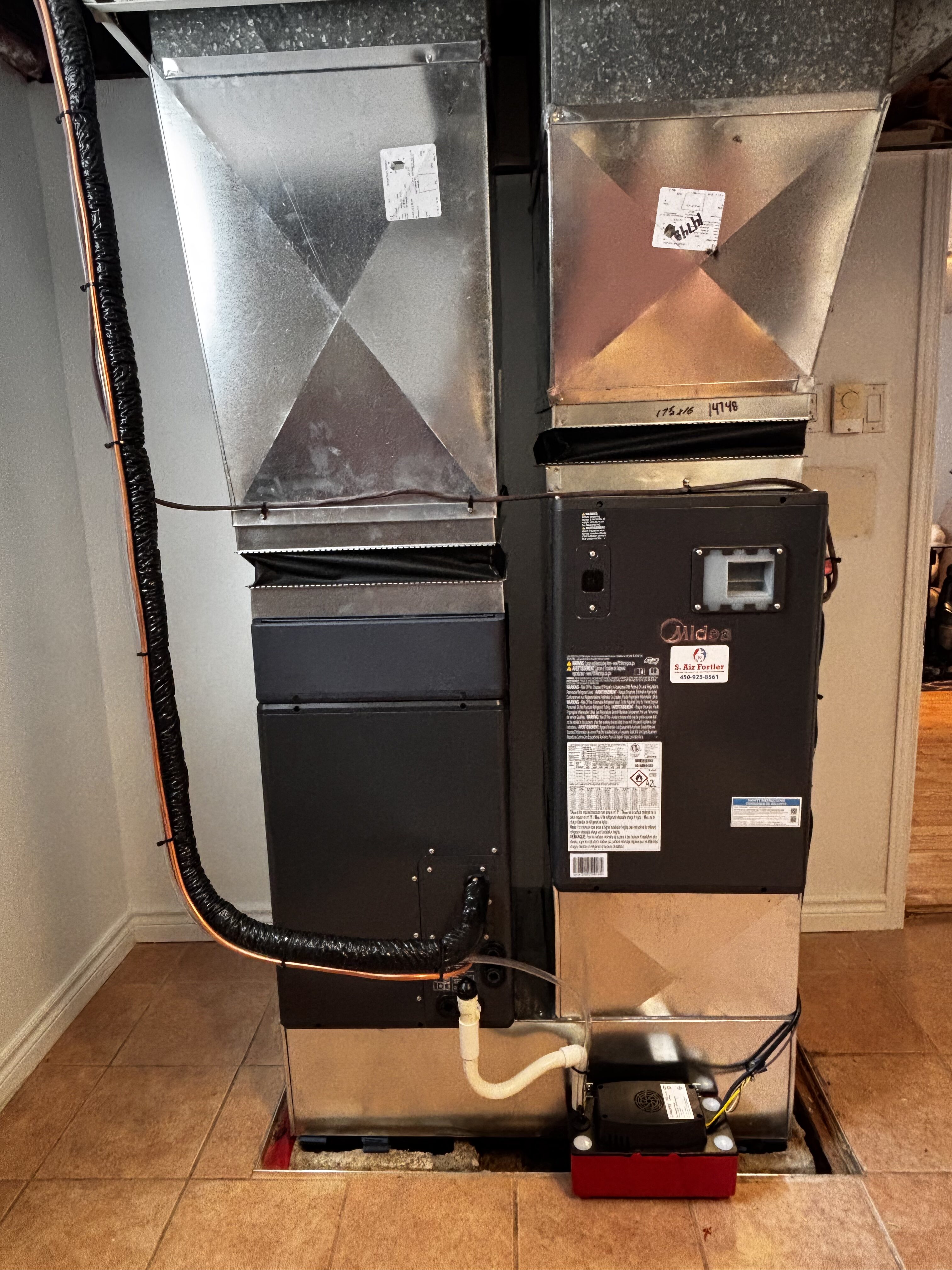 Nouvelle fournaise électrique Midea 