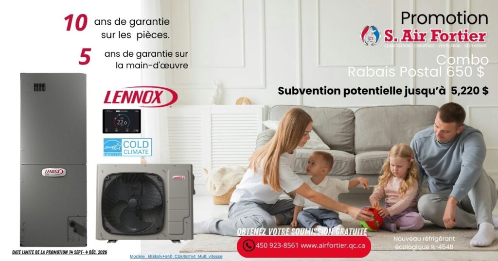 Offre sur un ensemble central Lennox à plusieurs vitesses